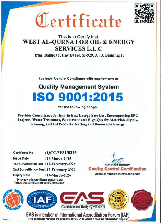 ISO 9001 Certificate